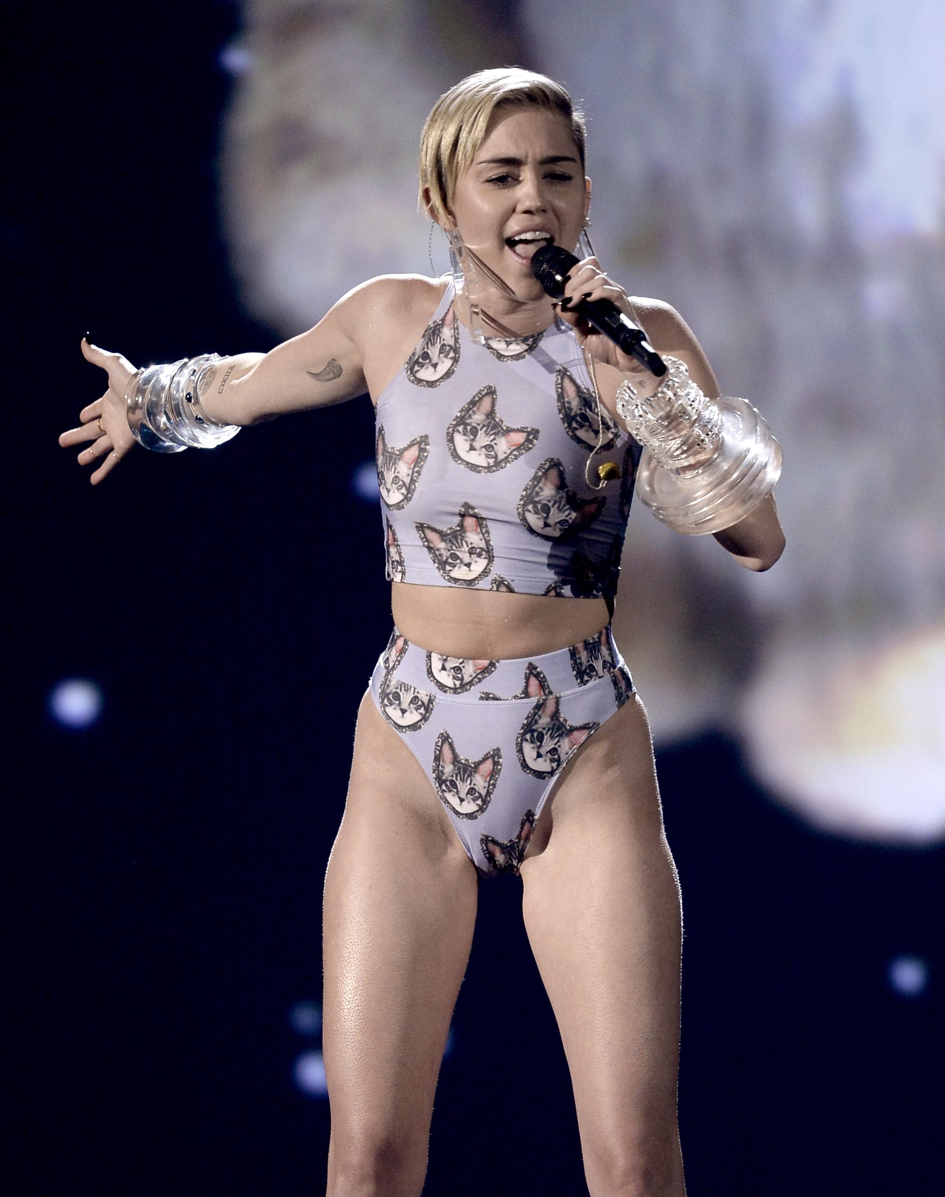 Miley Cyrus Wears Bikini Poolside After Rocking Underwear Onstage